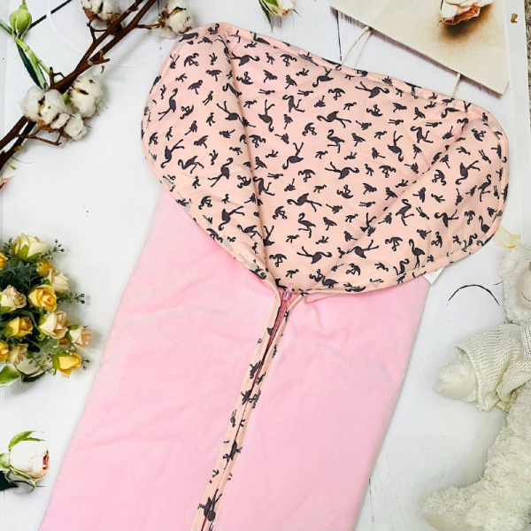 Плед детский с застежкой-молнией Bebika (13/17-3), состав: верх - 80% натуральный хлопок, 20% полиэстер; подкладка 100% хлопок; наполнитель - микрофайбер, р-р 90х90 см